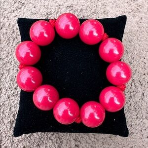 Gymboree Bold Red Beaded Stretch Bracelet